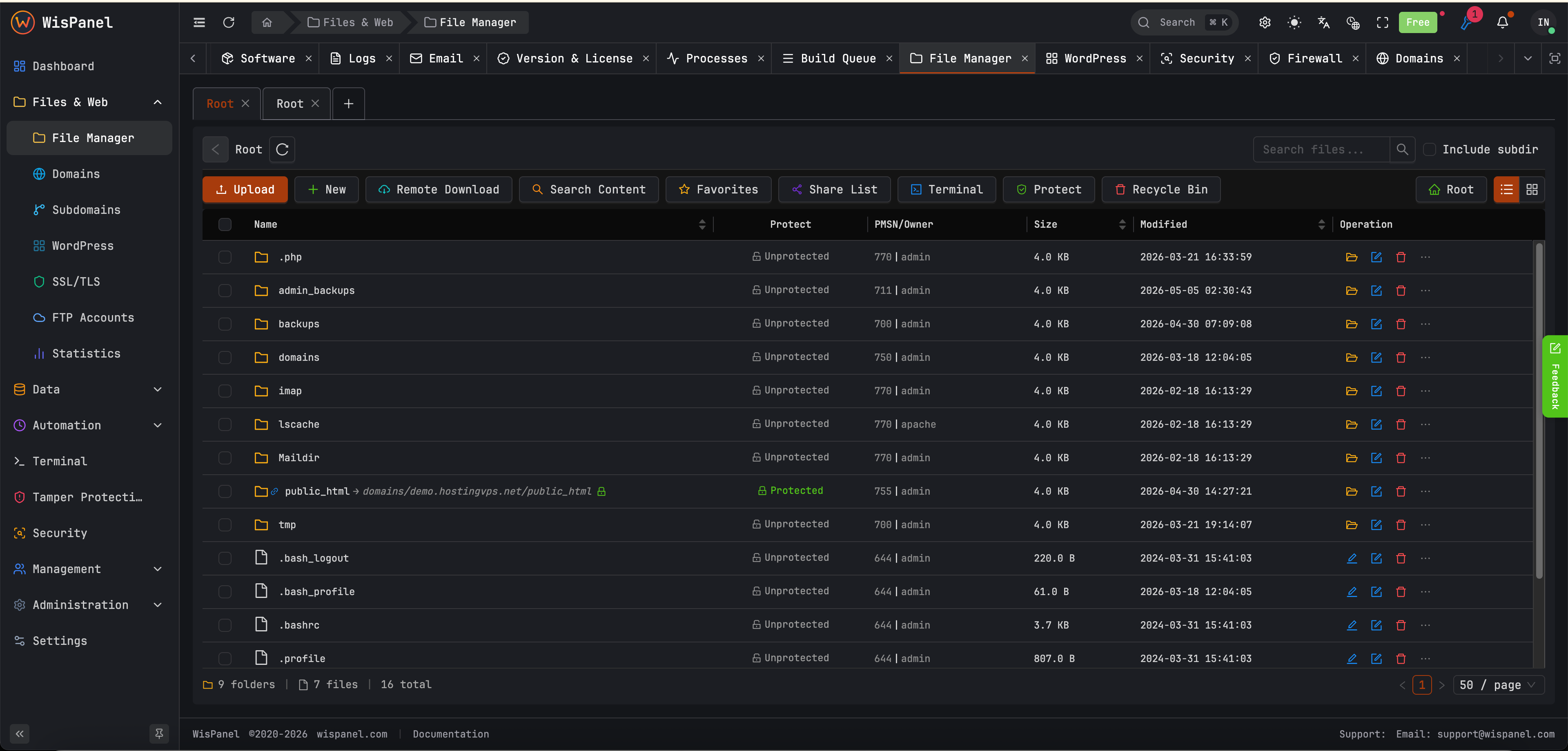 Familiar file management system - Dark mode