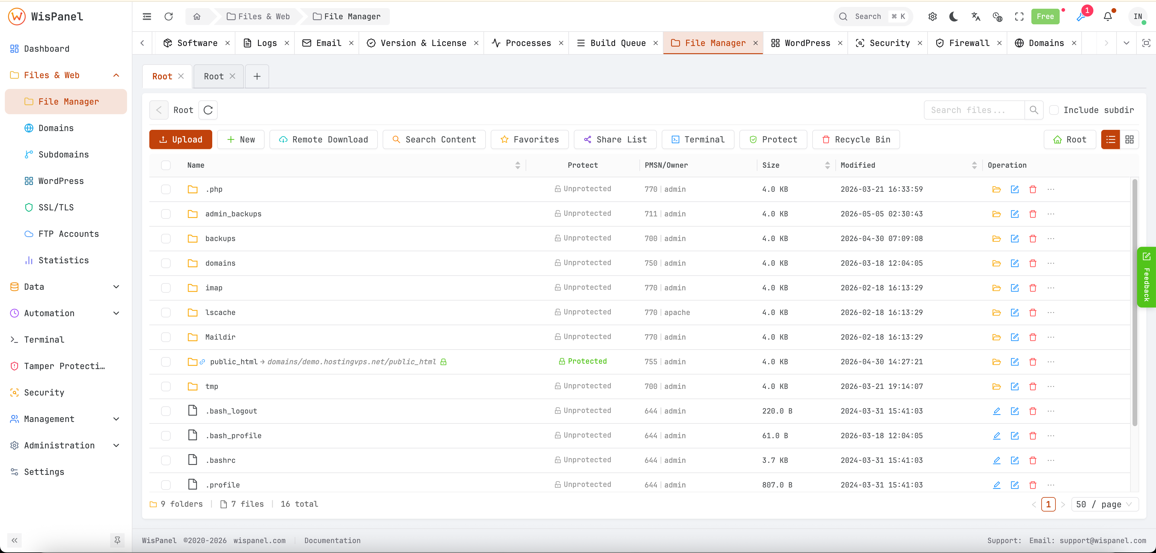 Familiar file management system - Light mode
